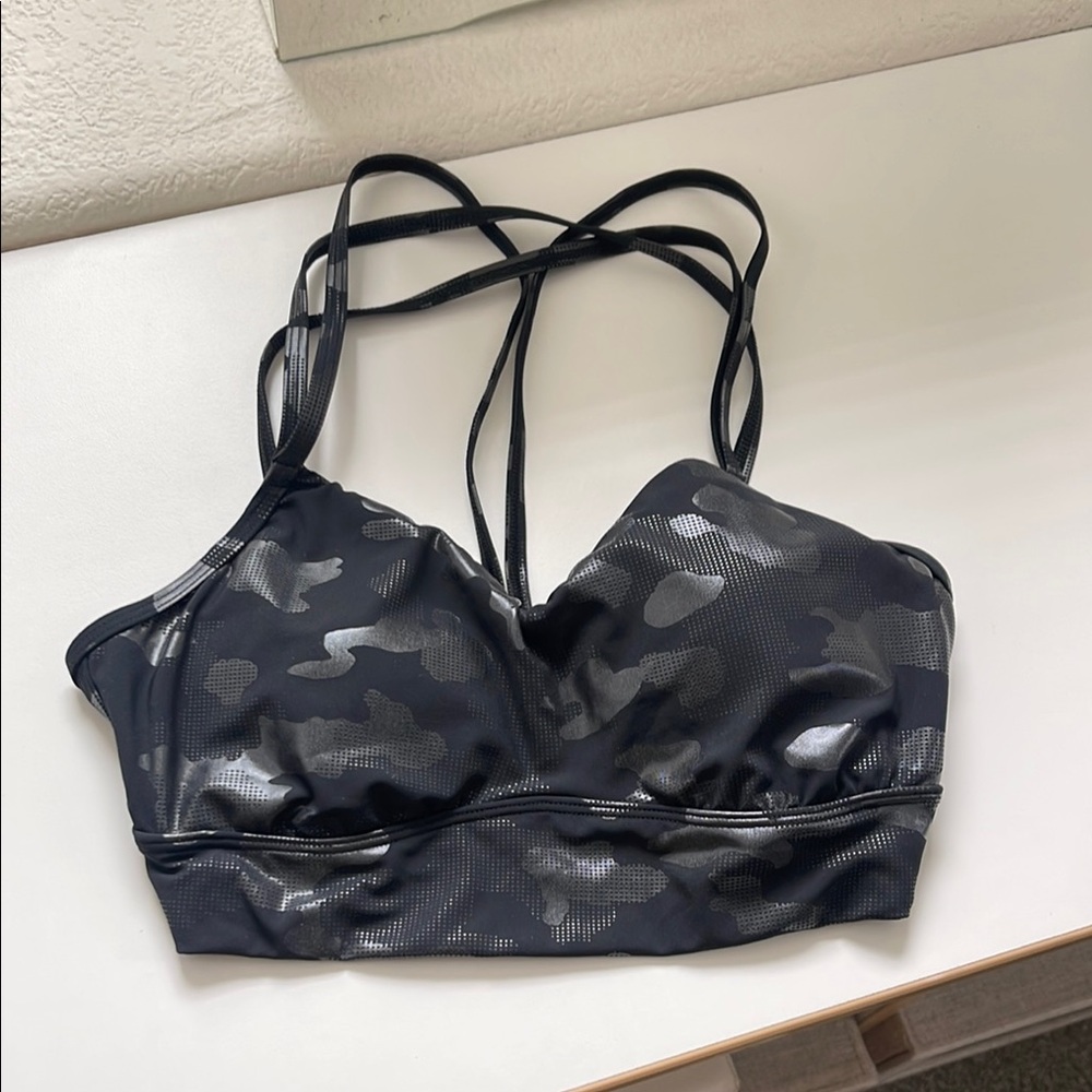 Black Camouflage Sports Bra